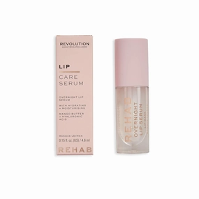 Makeup Revolution Rehab Overnight Lip Mask Serum, Nourishes, Hydrates & Moisturizes Lips, Vegan & Cruelty-Free, 0.15fl.oz/4.6ml