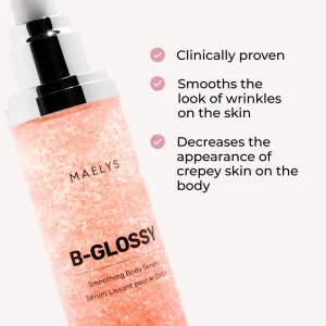 MAËLYS B-GLOSSY Smoothing Body Serum - Anti-Aging Hyaluronic Acid Serum for Body Wrinkles - Hydrating Serums with Peptides & Shea Butter To Smooth The Appearance Of Wrinkles