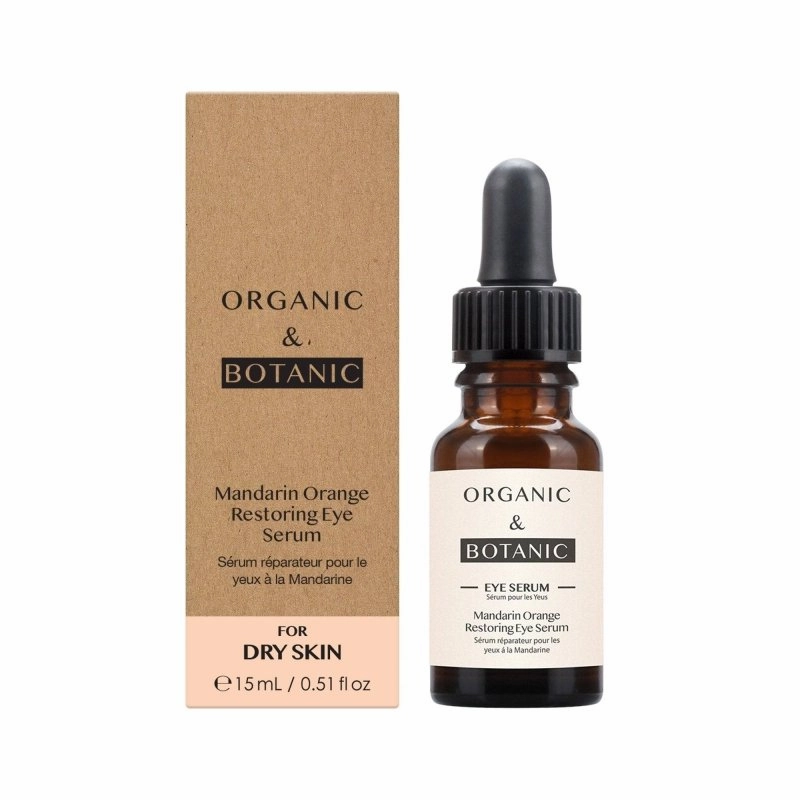 Mandarin Orange Brightening Eye Serum - 15ml - Depuffing & Hydrating with Vitamin C, Aloe Vera, & Sea Buckthorn for Radiant, Youthful Eyes