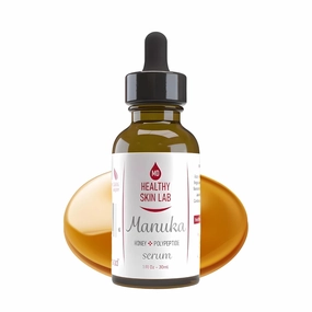 Manuka Anti-Aging Serum, Enriched with 100% Pure Manuka Honey, Polypeptides & Hyaluronic Acid For Wrinkle Reduction, Intensive Nourishment & Hydration, 1oz