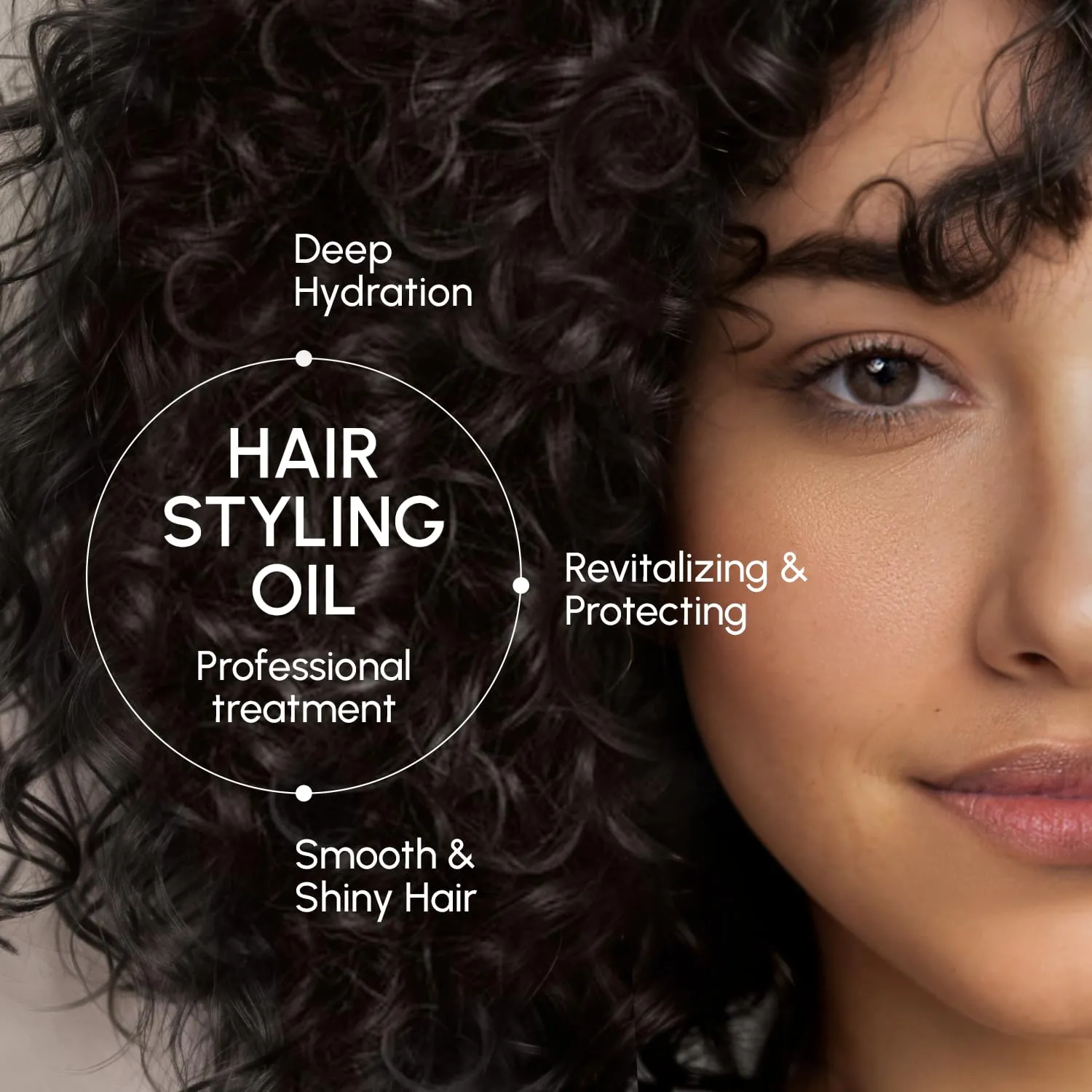 MAREE Hair Oil for Frizzy and Damaged Hair with Vitamins A, E, B5 - Anti Frizz Control Sérum for Curly Women & Men - Aceite de Argán Para el Cabello - Biotin Keratin Antifrizz Products 3.4 fl oz