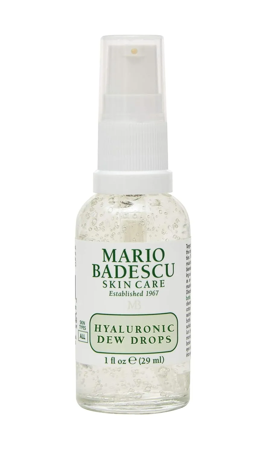 Mario Badescu Hyaluronic Dew Drops for All Skin Types – Hydrating Gel-Serum Hybrid with Sodium Hyaluronate, Niacinamide & Botanical Extracts for a Dewy, Glass-Like Glow – 1 Fl Oz