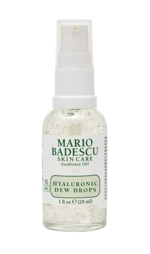 Mario Badescu Hyaluronic Dew Drops for All Skin Types – Hydrating Gel-Serum Hybrid with Sodium Hyaluronate, Niacinamide & Botanical Extracts for a Dewy, Glass-Like Glow – 1 Fl Oz