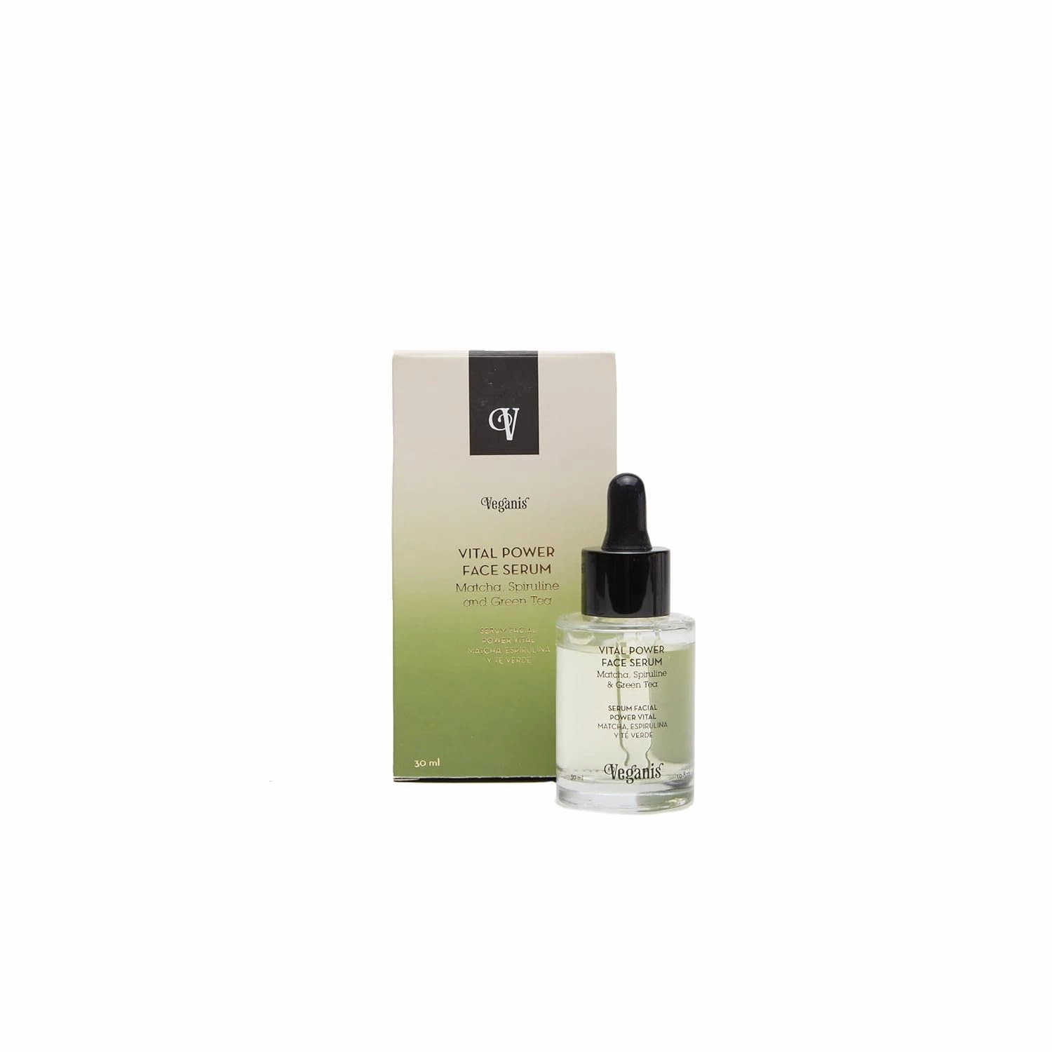 Matcha, Spirutina and Green Tea Vital Power Face Serum 1.0 FL.OZ