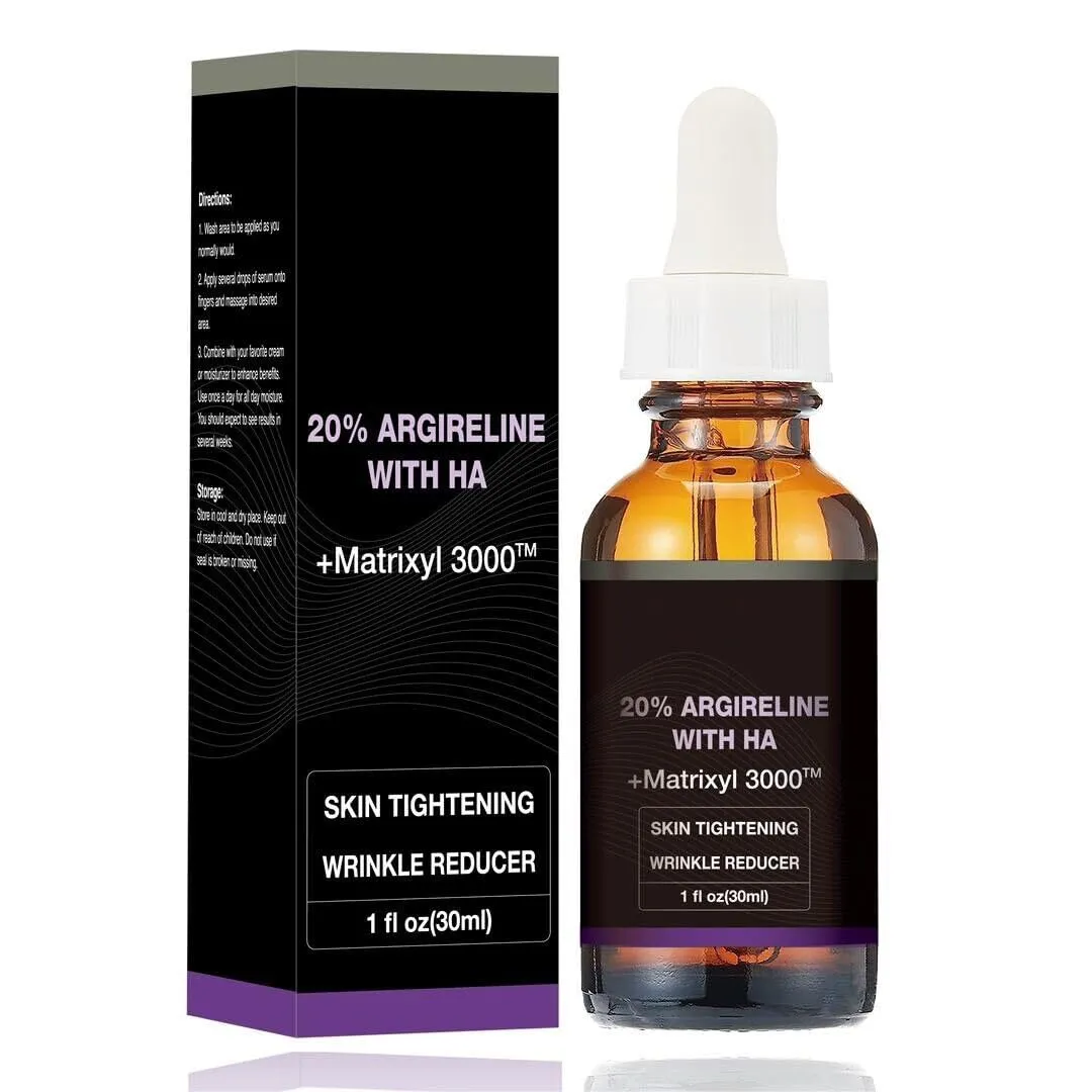 Matrixyl 3000   20% Argireline Peptide Serum with Vitamin C & Hyaluronic Acid – Anti-Aging Wrinkle Serum for Face – Collagen Boosting, Skin Firming & Hydrating Formula – Improves Skin Tone, 1 fl oz