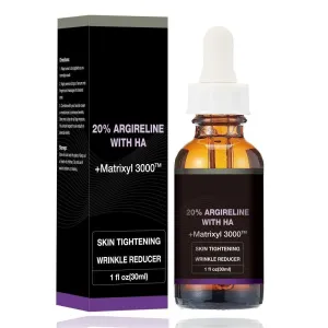 Matrixyl 3000   20% Argireline Peptide Serum with Vitamin C & Hyaluronic Acid – Anti-Aging Wrinkle Serum for Face – Collagen Boosting, Skin Firming & Hydrating Formula – Improves Skin Tone, 1 fl oz