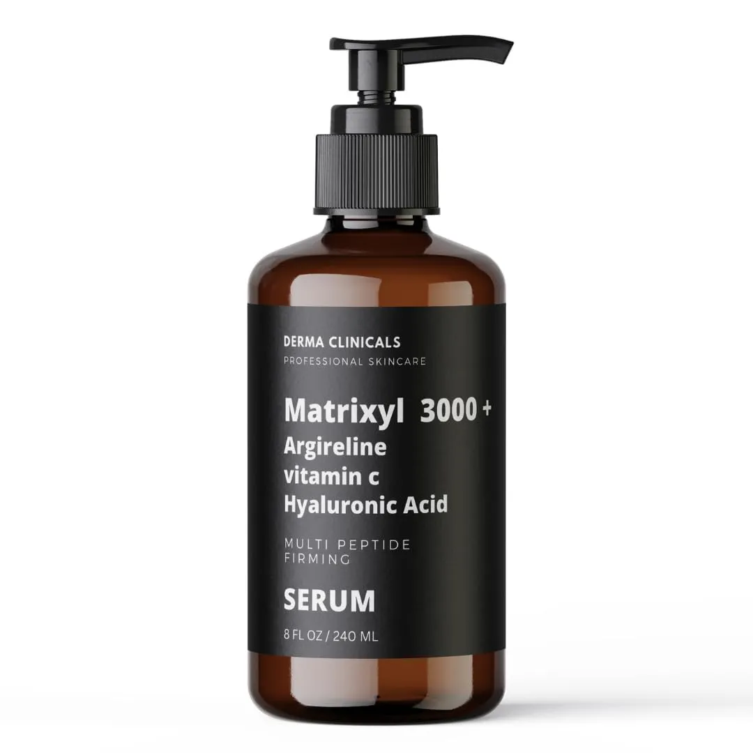 Matrixyl 3000   Argireline, Vitamin C, Hyaluronic Acid Serum, Anti-Aging Face Serum, Anti-Wrinkle Serum for face, Multi Peptide Firming Serum - 8oz