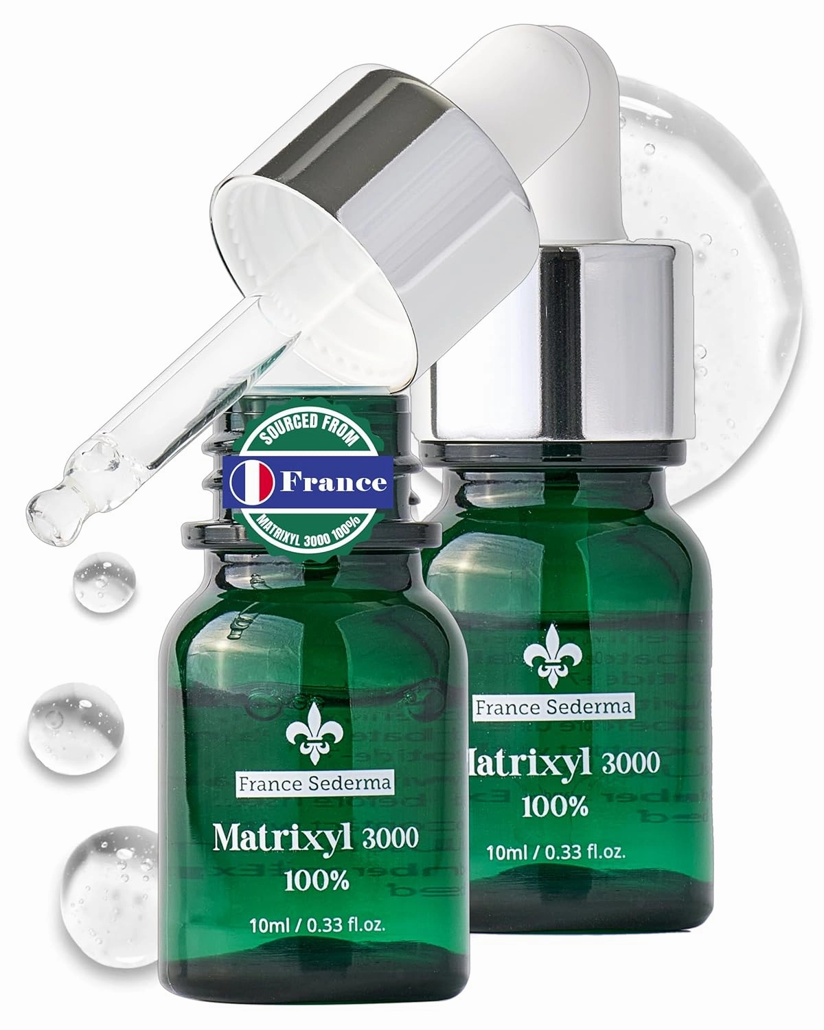Matrixyl 3000 100% Serum Skincare – Pure Peptide Complex Anti-Aging Facial Ampoule from France Sederma, Collagen Boosting Wrinkle Treatment, Perfect for Layering & DIY, 0.33 fl.oz (10ml) 2 Pack