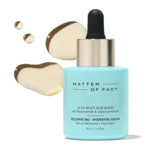 MATTER OF FACT Resurfacing   Hydrating Serum, Multi-Acid Blend for Deep Hydration & Smoother Skin, 30ml