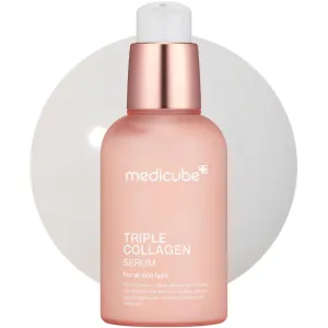 Medicube Triple Collagen Serum 1.85 fl.oz - Nourish dull skin with Triple Collagen Complex - A lightweight serum with Niacinamide and Hyaluronic Acid - Korean Skincare