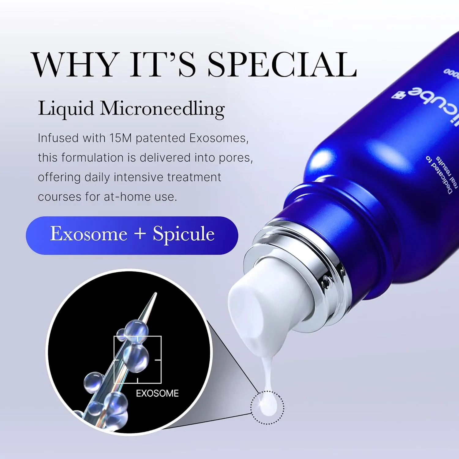 medicube Zero Exosome Shot 7,500 PPM Spicule Facial Serum | Liquid Skin Booster Serum | Exosome, AHA BHA PHA | Pore Care, Dead Skin Cells, Skin Texture | Korean Skin Care 1.01 fl.oz