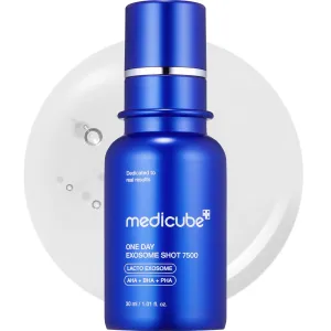 medicube Zero Exosome Shot 7,500 PPM Spicule Facial Serum | Liquid Skin Booster Serum | Exosome, AHA BHA PHA | Pore Care, Dead Skin Cells, Skin Texture | Korean Skin Care 1.01 fl.oz