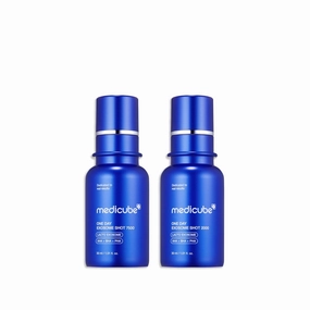 medicube Zero Exosome Shot Duo 2000 & 7500: Spicule Facial Serum | Liquid Skin Booster Serum | Exosome, AHA BHA PHA | Pore Care, Dead Skin Cells, Skin Texture