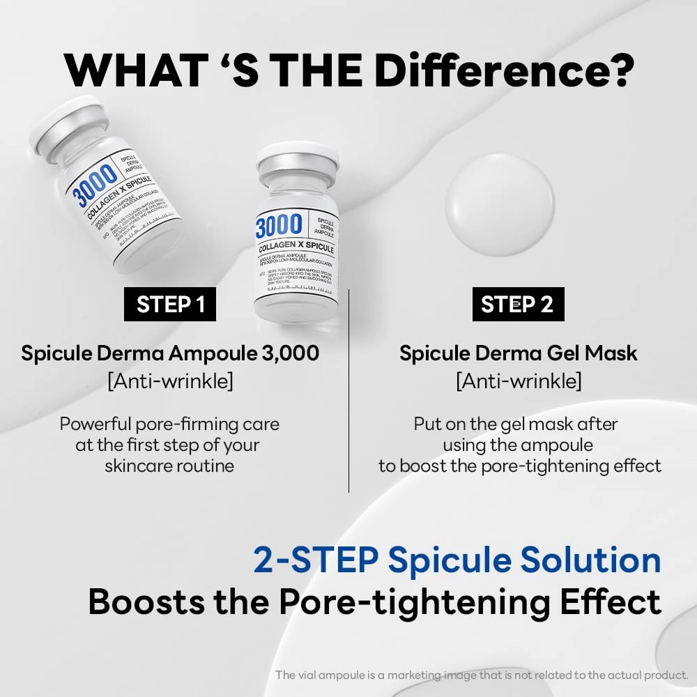 Mediheal Collagen Spicule Pore Care System 4 pcs - Serum & Gel Mask Set. 3,000 ppm Purity Spicule & Micro Collagen Included. 2-Step Pore Care System with Spicule Collagen Ampoule & Collagen Gel Mask
