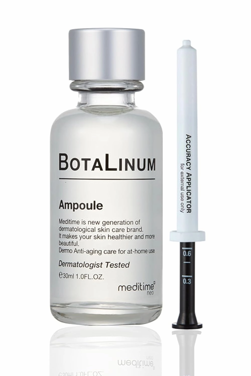MEDITIME Botalinum Ampoule - Face Serum & Ampoule with 50% Hyaluronic Acid | Face Lifting & Brightening Serum | Hydrating Serum for Face | Firming Ampoule Korean Skin care Serum (1.0 fl. oz.)