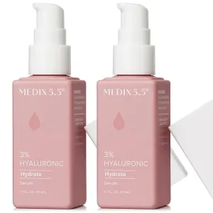 MEDIX 3% Concentrated Hyaluronic Acid Hydrating Gel Body Booster Dry Skin Moisturizer, Anti Aging Skin Care Booster For Restoring Skin Barrier, Wrinkles, & Fine Lines, 2-Pack
