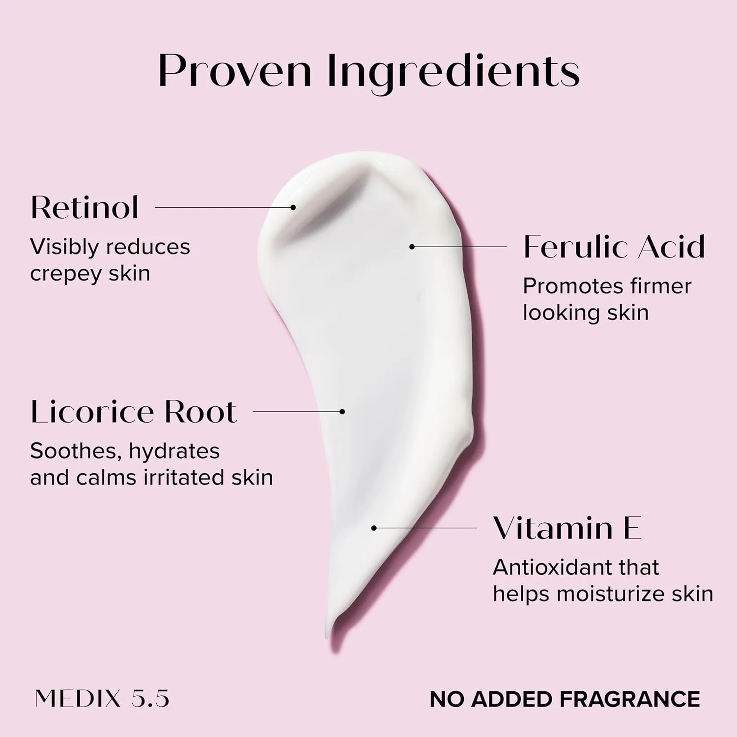 MEDIX Fragrance Free Firming Retinol Body Lotion   3% Hyaluronic Acid Serum Booster 2pc Skin Care Set | Crepey Skin Care Treatment | Anti Aging Body Cream & Face Moisturizer For Crepe Skin & Dry Skin