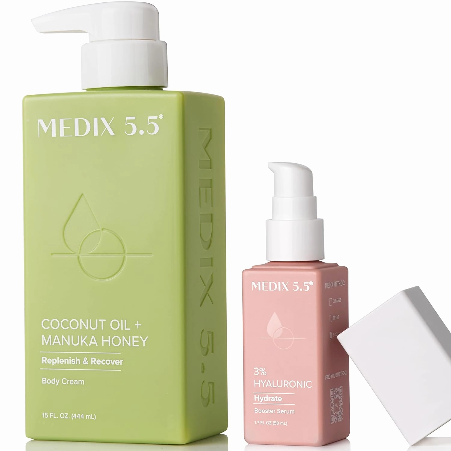 Medix 5.5 Coconut Oil   Manuka Honey Moisturizing Body Cream   3% Hyaluronic Acid Hydrating Serum Set