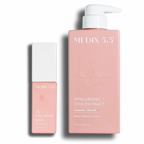 Medix 5.5 Hyaluronic Acid Hydrating Body Treatment Cream   3% Hyaluronic Acid Hydrating Booster Serum Set