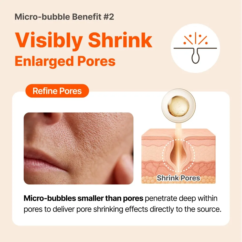 MENOKIN 30 Seconds Quick Bubble Mask [LIFT] - [Collagen] & Niacinamide in Micro-bubbles for Anti Aging, Boost Elasticity, Fine Lines, Korean Glass Skin Care Essential, 70 Uses, 3.21 fl.oz