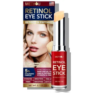 Metyou Retinol Eye Stick,Cooling&Brightening Cream Firms & Hydrates for Dark Circles,Puffiness Bags,PEPTIDES 5% Hyaluronic Acid Complex,SPF 30  Visible Results in 3-4 Weeks(3g),Pack of 1,0.1 Ounce