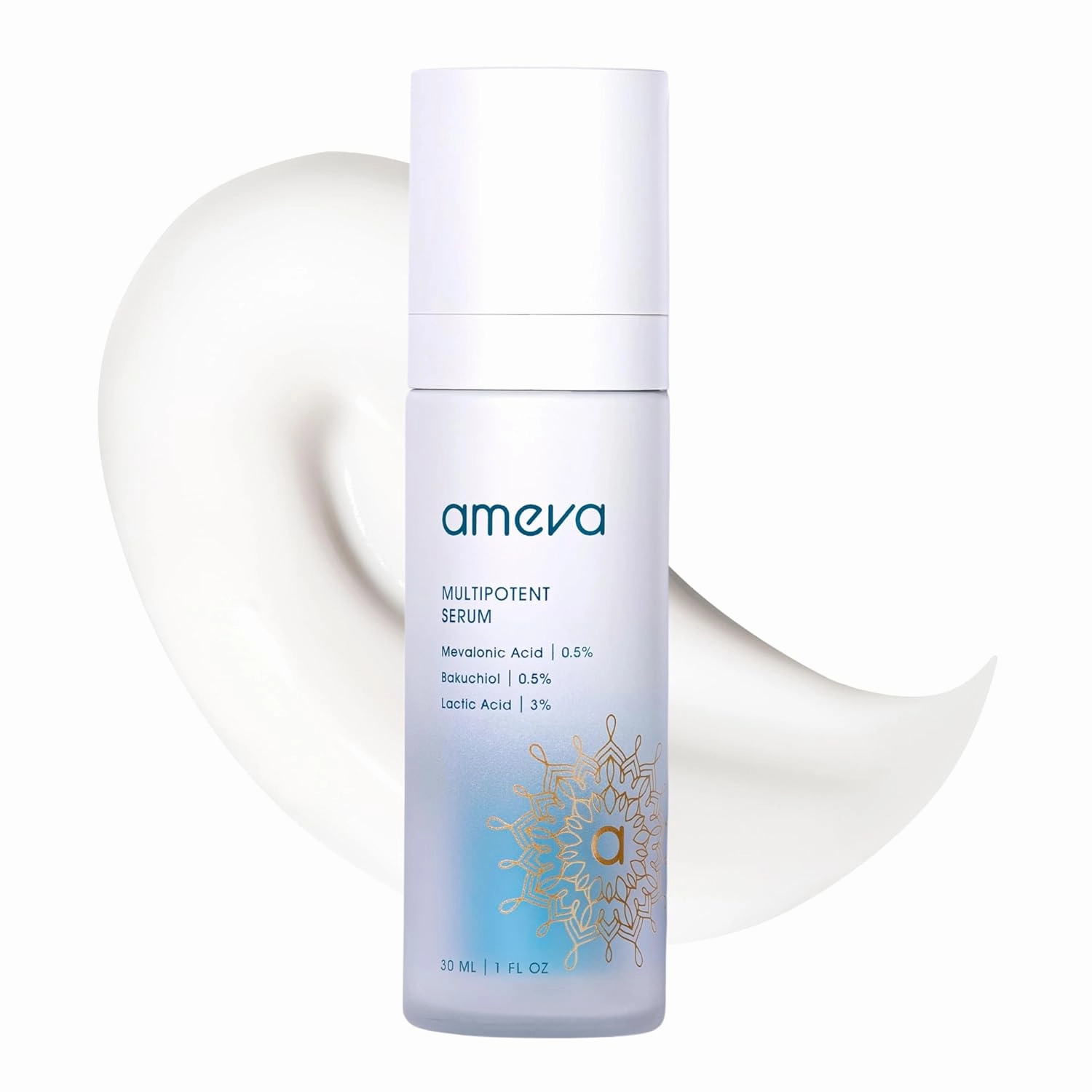 Mevalonic Acid Multipotent Serum: Plant-Based, Vegan, Boosts Collagen, Hyaluronic Acid, For Sensitive Skin, Anti-Aging, Velvety Soft, Enhances Radiance (Multipotent Serum)