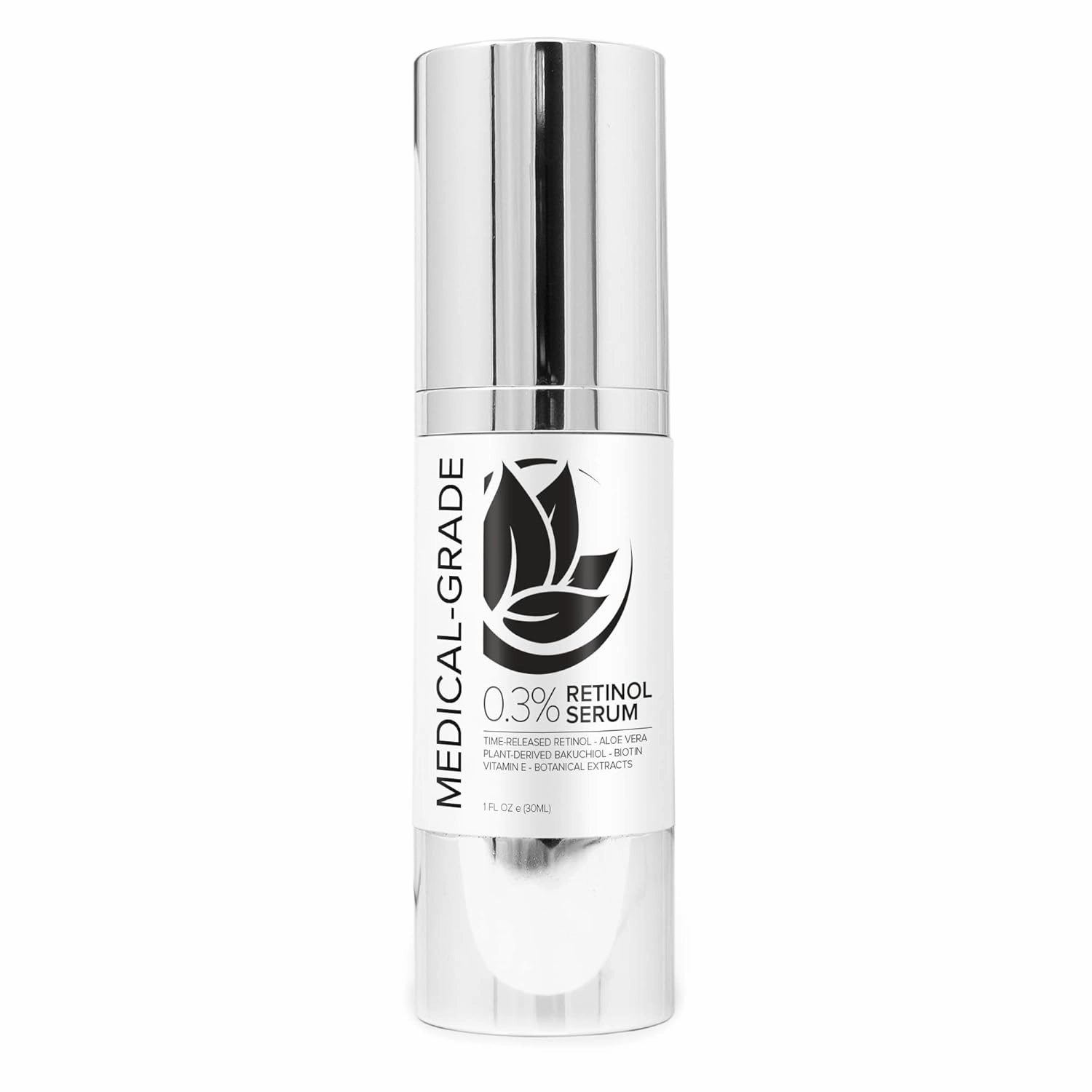 Microderm GLO - Age Defying 0.3% Retinol Serum, Anti-Aging Dark Spot Remover for Face, Fine Lines & Wrinkle Pore Minimizer, with Vitamin E & Natural Botanicals, 1 Oz Bottle