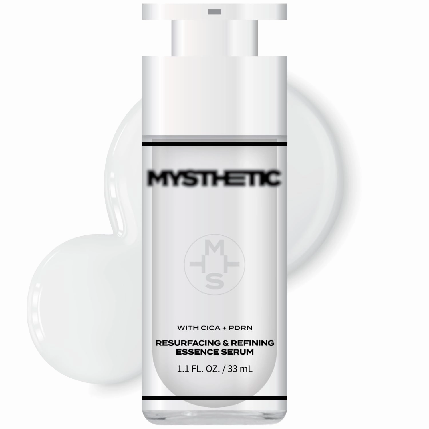 Microneedling Serum with 1 Million Salmon DNA PDRN Shots - Resurfacing Essence with Collagen, EGF & CICA for Korean Glass Skin, Pore Minimizing, Wrinkles & Fine Lines – 1.1 FL. OZ. / 33 mL