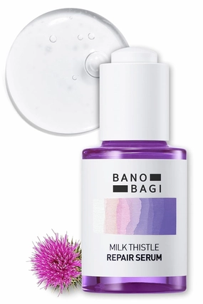 Milk Thistle Repair Serum | Korean Skin Care Face Moisturizer Hydrating Serum for Face | Korean Moisturizer Skin Firming Face Serum for Glowing Skin w/ 70% Burdock Root Extracts (1.01 oz)