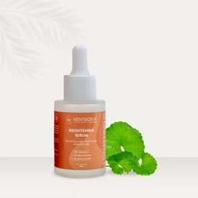 MIN.SKINN. Korean Brightening Face.Serum 30ml | REDUCE Dark SPOT Vitamin C Serum with Niacinamide, Hyaluronic Acid & Alpha Arbutin, Best Face.Serum for Women and Glowing Skin