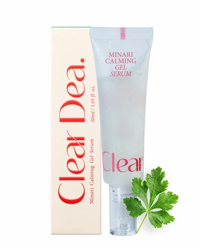 Minari Calming Gel Serum for face – K-Beauty Hydrating & Soothing Face Serum with Korean Water Parsley, Green Tea, Mugwort & Lemon Balm Extracts, 30ml/1.01oz