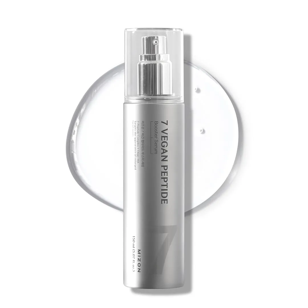 MIZON 7 Vegan Peptide Booster Serum - Korean Skin Care, Hydrating Anti-Aging Niacinamide & Peptides Boosting Serum for Firming, Skin Repair & Smoothing, 5.07 fl oz