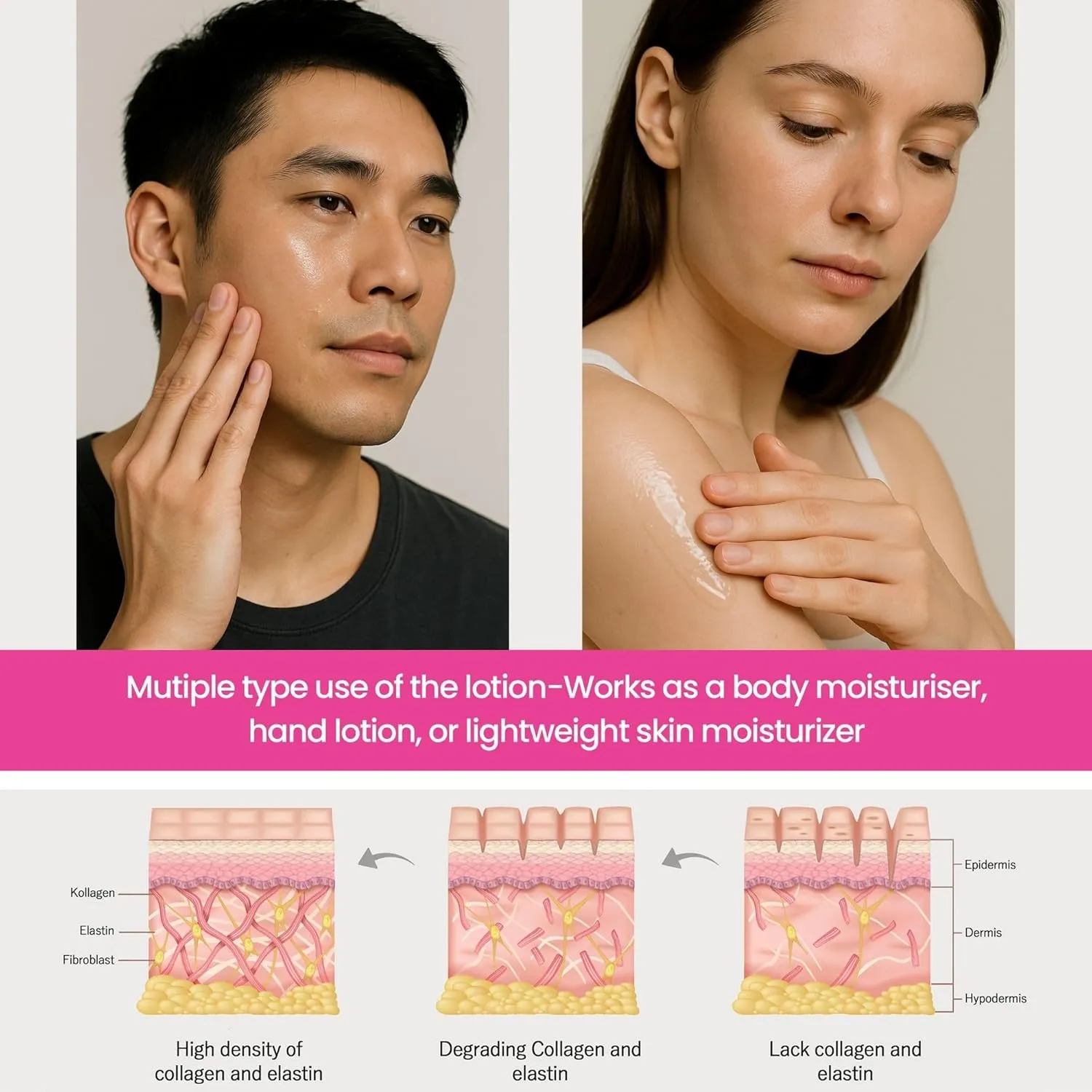 Moisturizing Facial Toner Lotion   Face Cleansing Lotion Water for Women & Men, Hydrating Facial Toner with Fermented Rice Extract & Amino Acids   Makeup Remover No Face Washing Required