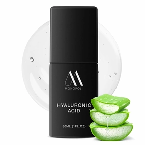 Monopoli Skin Hyaluronic Acid Facial Serum | Intense Hydration for Plump, Bouncy Skin | Snow Mushroom & Hyaluronic Blend | Essential for Deep Moisture | Single 30ml