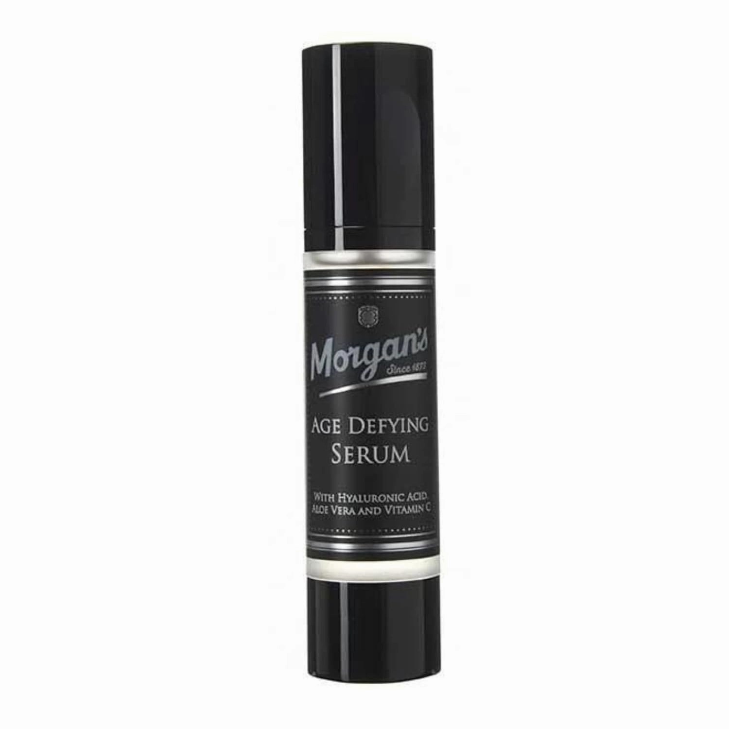 Morgan's Pomade Age Defying Face Serum, Helps Reduce Fine Lines and Wrinkles with Hyaluronic Acid, Aloe Vera and Vitamin C 1.7 Fl Oz