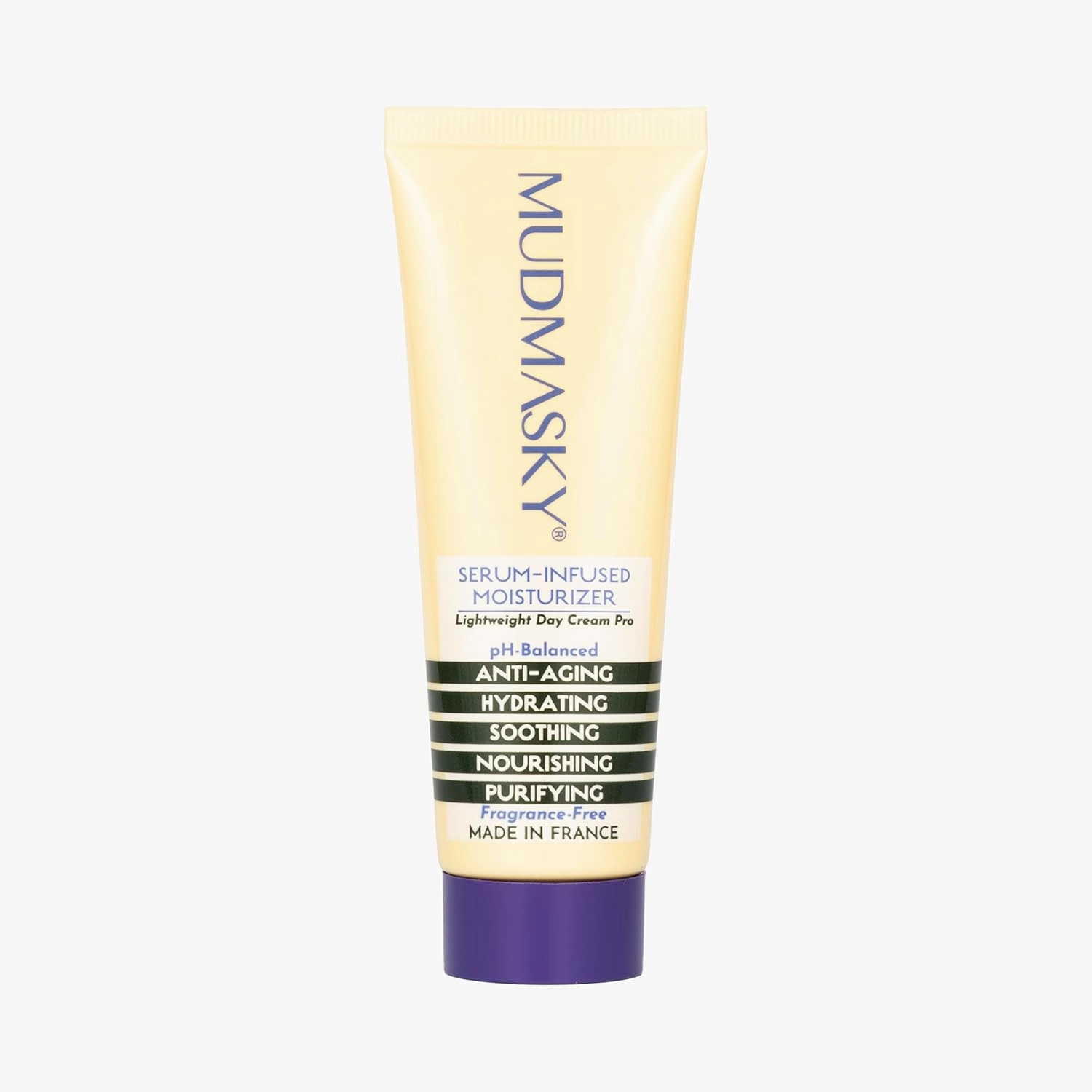 MUDMASKY Face Moisturizer Cream - Serum-Infused Moisturizer for Deep Hydration - Lightweight Skin Care with Mango, Almond & Sunflower Oils - All-Natural Beauty Product Imported from France