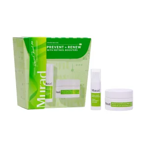 Murad Prevent   Renew w/Retinol - 2-Piece Trial Set ($44 Value) - Retinol Night Regimen for Wrinkles - Retinol Serum 0.17Fl Oz, Retinol Night Cream 0.5Fl Oz