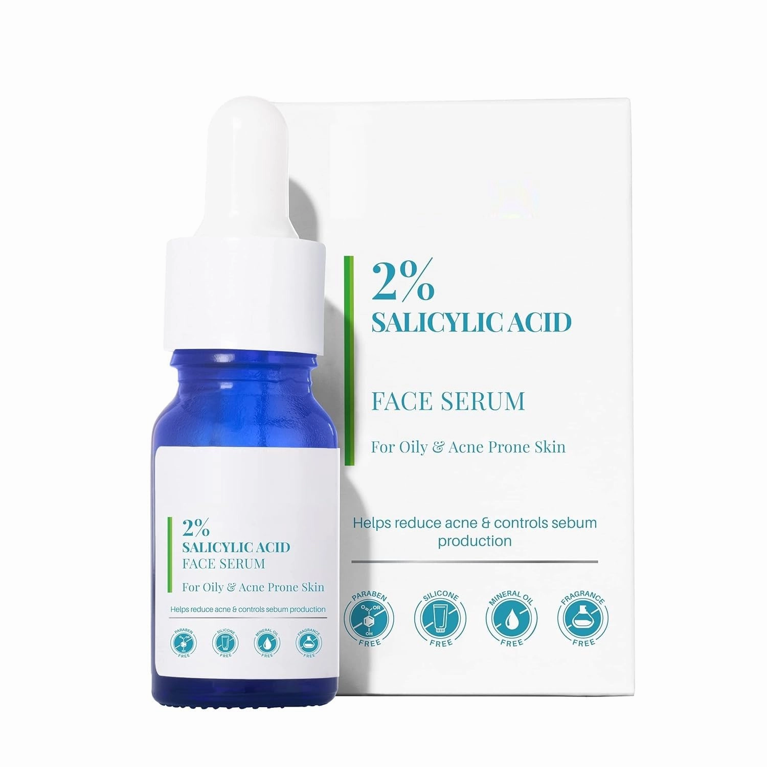 MV 2% Salicylic Acid Face Serum, 15 ml | Ideal For Oily & Acne Prone Skin | Helps Reduce Acne & Blackheads, Regularizes Sebum Production, Evens Skin Texture | No Parabens, Silicones & Sulphates
