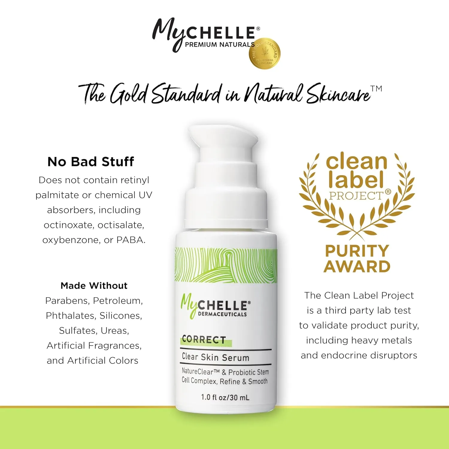 MyCHELLE Dermaceuticals Clear Skin Serum (1 Fl Oz) - Pore-Refining Face Serum for Oily Skin, Minimizes Pores and Tightens Skin, Helps Remove Excess Oil For a Matte Look