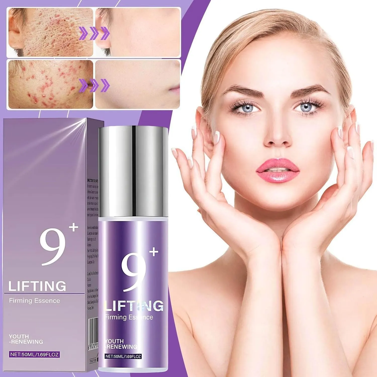 NAD  BIO Lifting-sil Essence | Anti-Wrinkle Firming Serum with Peptides, Lifting & Elasticity Booster for Aging Skin, Reduce Fine Lines, Hydrating Essence for Dull Skin (50ml, 2pc)