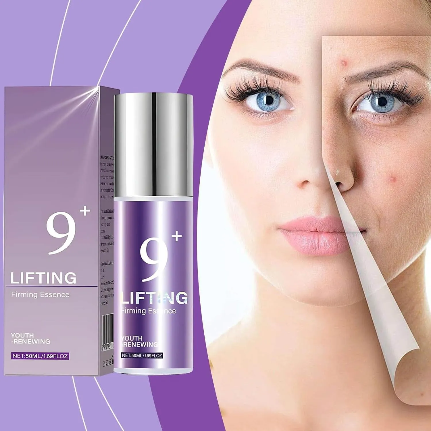 NAD  BIO Lifting-sil Essence | Anti-Wrinkle Firming Serum with Peptides, Lifting & Elasticity Booster for Aging Skin, Reduce Fine Lines, Hydrating Essence for Dull Skin (50ml, 2pc)