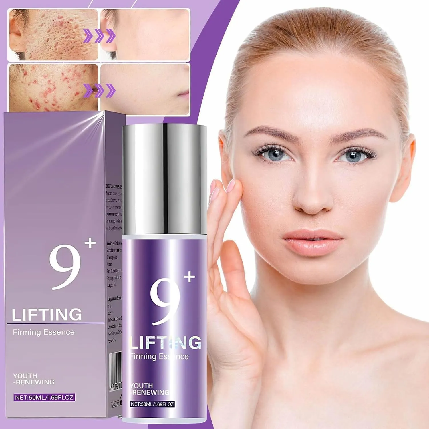 NAD  BIO Lifting-sil Essence | Anti-Wrinkle Firming Serum with Peptides, Lifting & Elasticity Booster for Aging Skin, Reduce Fine Lines, Hydrating Essence for Dull Skin (50ml, 2pc)
