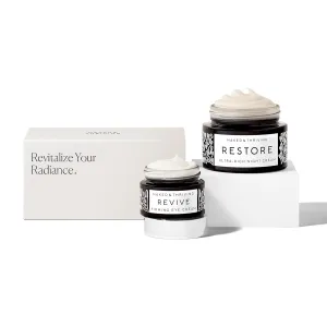 Naked & Thriving The Retinol-Alternative Duo | Restore Ultra-Rich Night Cream (50mL)   Revive Firming Eye Cream (15mL) with Hyaluronic Acid and Bakuchiol (Set of 2)