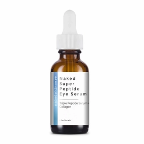 Naked Collagen Peptides Serum for Face with Vitamin C - Anti Aging Serum Skincare for Under Eye with Sweet Almond Oil - Dark Spot Corrector and Pore Minimizer with Vitamin E Oil for Skin (1oz) (1 oz)