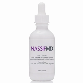 NassifMD Niacinamide Serum 10% with Cranberry Biopeptides and Ectoin, Brightening and Hydrating Vitamin B3 Face Serum, Evens Tone, Smooths Texture, Reduces Fine Lines, Boosts Radiance