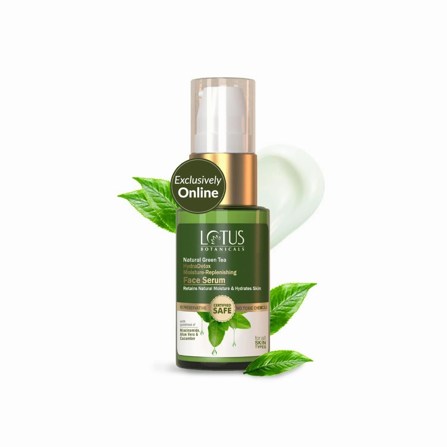 Natural Green Tea Hydradetox Moisture-Replenishing Face Serum| Skin Radiance | Provides Intense Hydrationn | Prevents Acne Pimples | Fights Signs Of Ageing