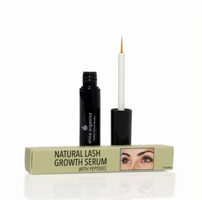Natural Lash Growth Serum, 0.17oz – Peptide-Infused Eyelash & Eyebrow Enhancer with Myristoyl Pentapeptide-17 – Organic, Vegan