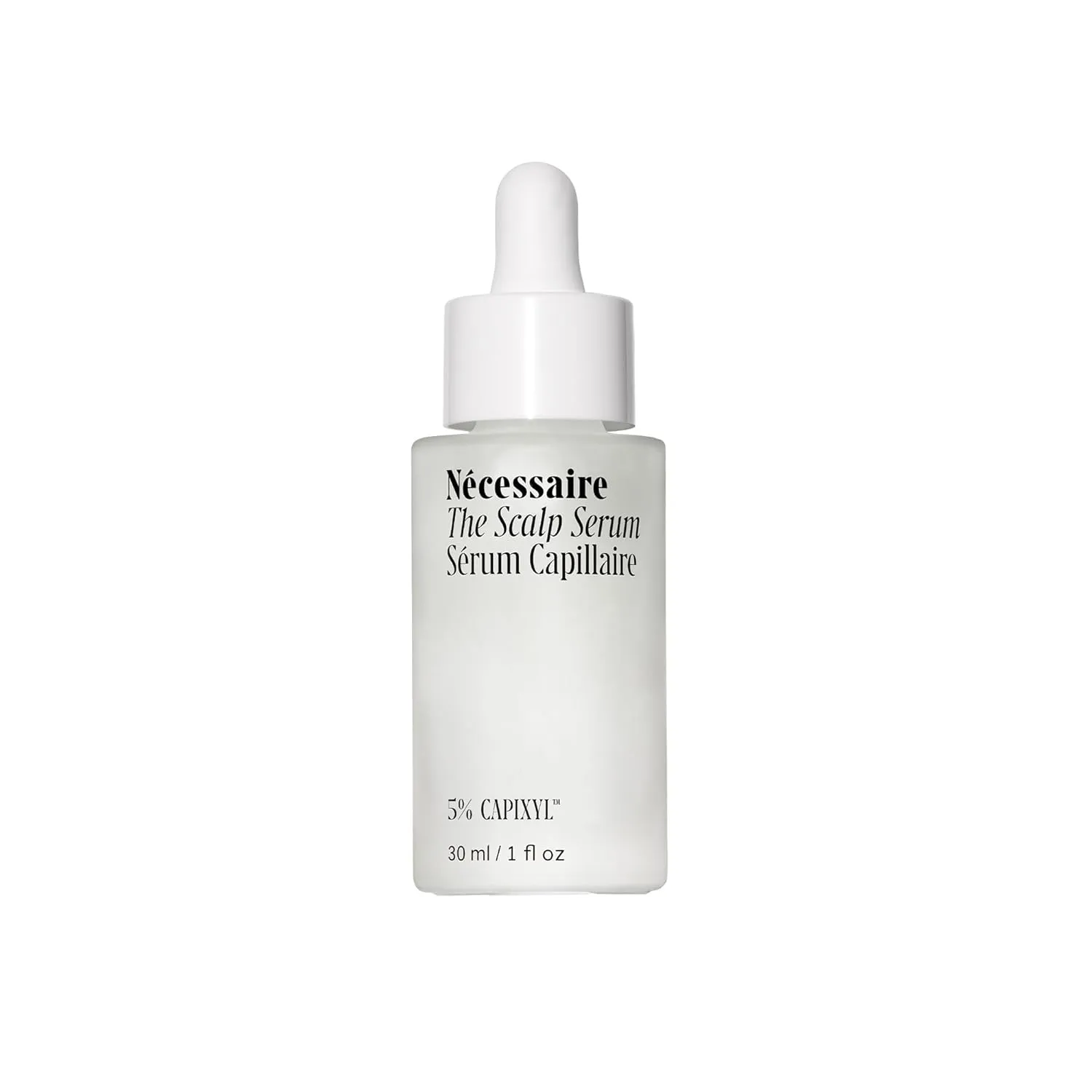 Nécessaire The Scalp Serum. 5% Capixyl™   1% Hyaluronic Acid For Fuller, Thicker, Healthier Hair. Fragrance-Free. Approved by the National Eczema Association. 1 fl oz