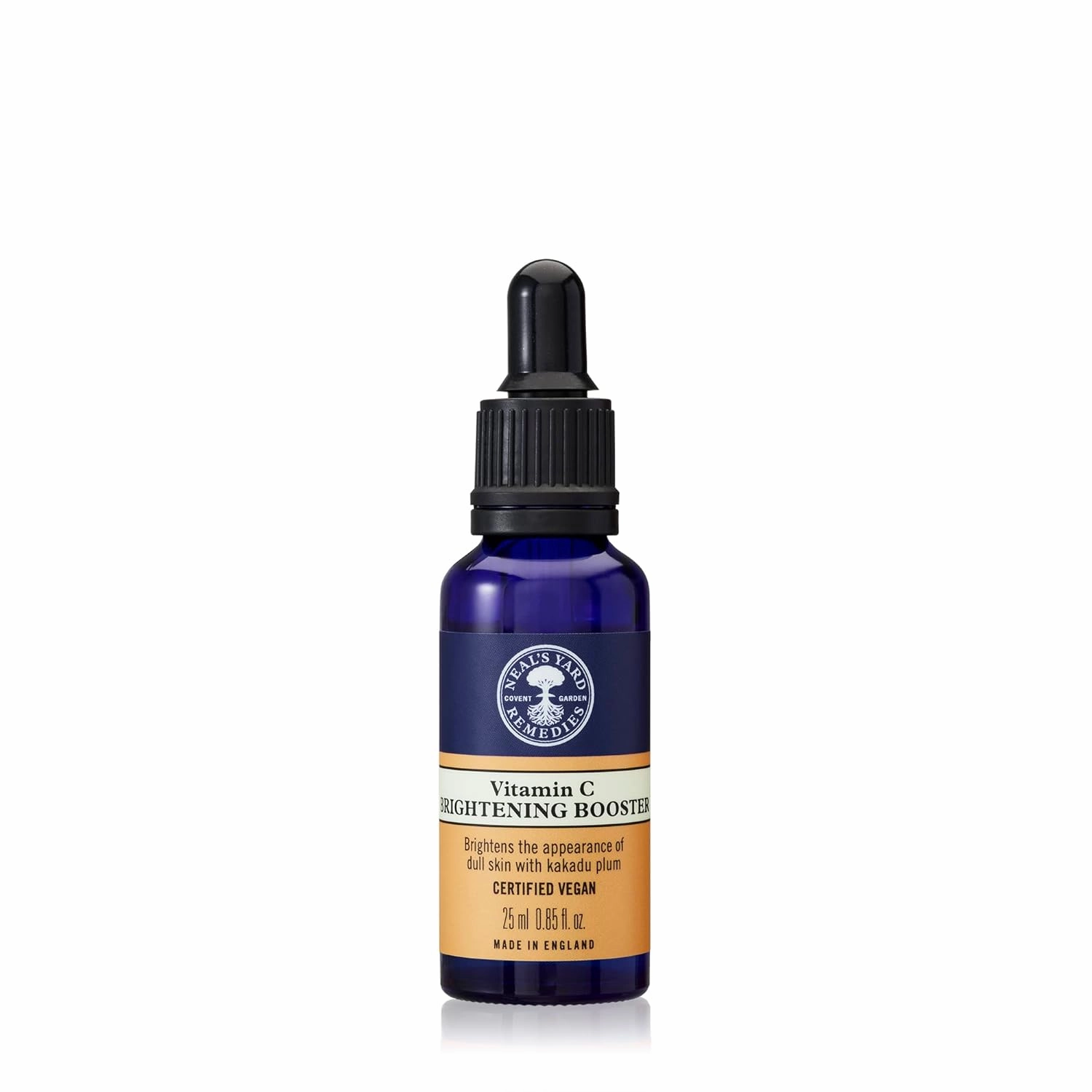 Neal's Yard Vitamin C Brightening Booster for Face with Kakadu Plum, Hydrating Hyaluronic Acid, Illuminates & Helps Even Skin Tone, Cruelty Free, 25mL