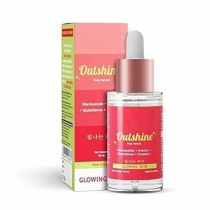 NEN Outshine – with Korean 2% Niacinamide   Glutathione   Vitamin C | Helps Brighten Dull Skin, Clears Dark Spots, Blemishes, Acne Marks & Pigmentation | Korean Glass Skin Serum - 30mL